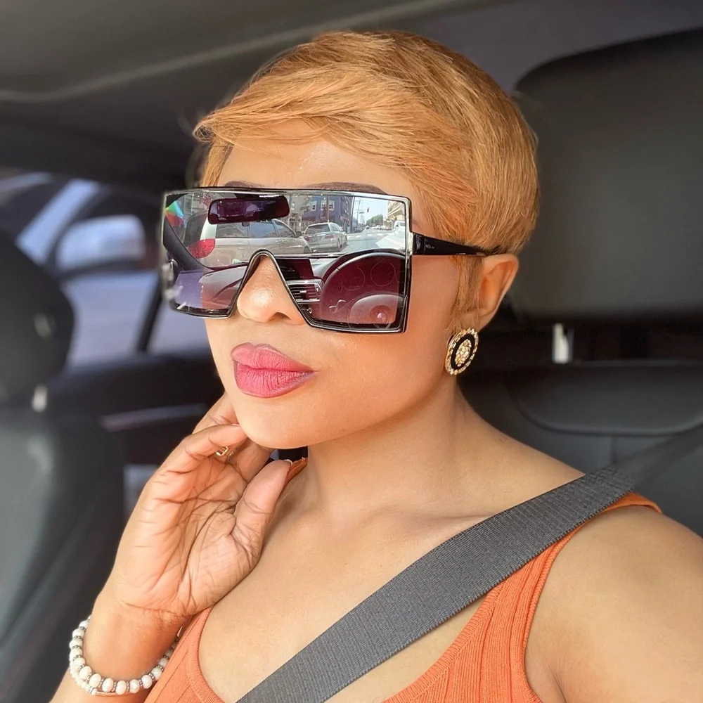 BIG EYE SQUARE SUNGLASSES - Picture 1 of 5
